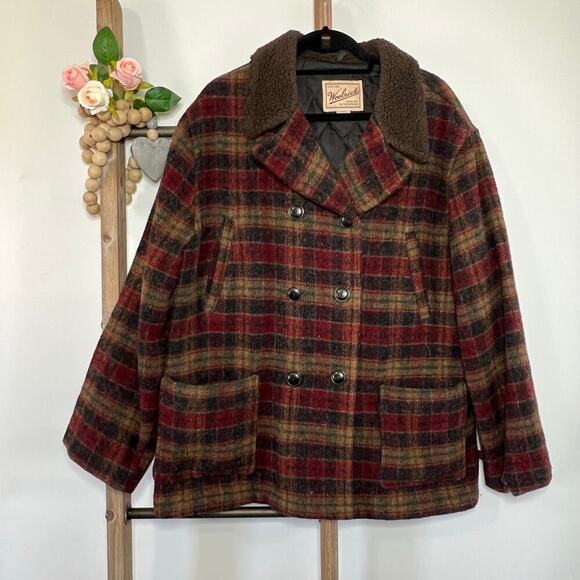 Woolrich Jackets & Blazers - Woolrich Vintage Plaid Red Brown 3 Button Jacket Size X Large